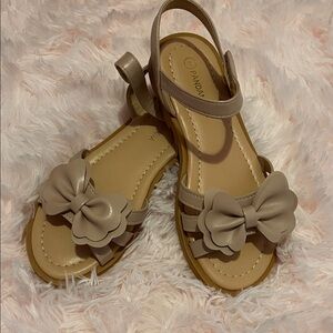 Kids Tan Sandals with Bow